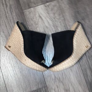 Michael Kors black suede slip on wedges